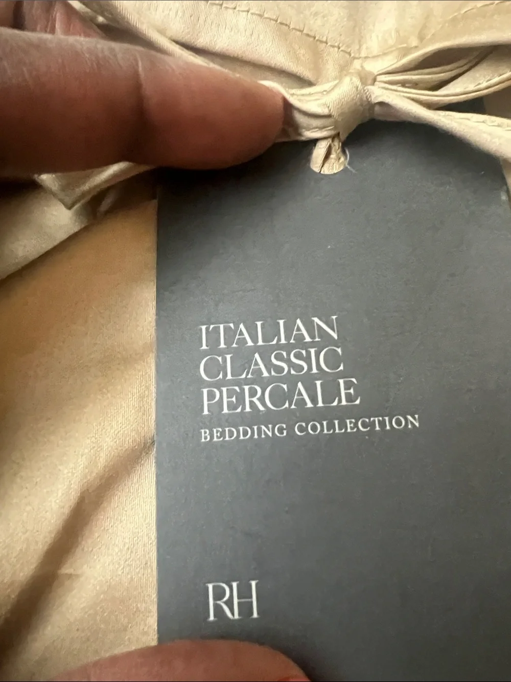 Restoration Hardware Italian Ultra-soft Sateen Twin Sheet Set Gold old money NWT